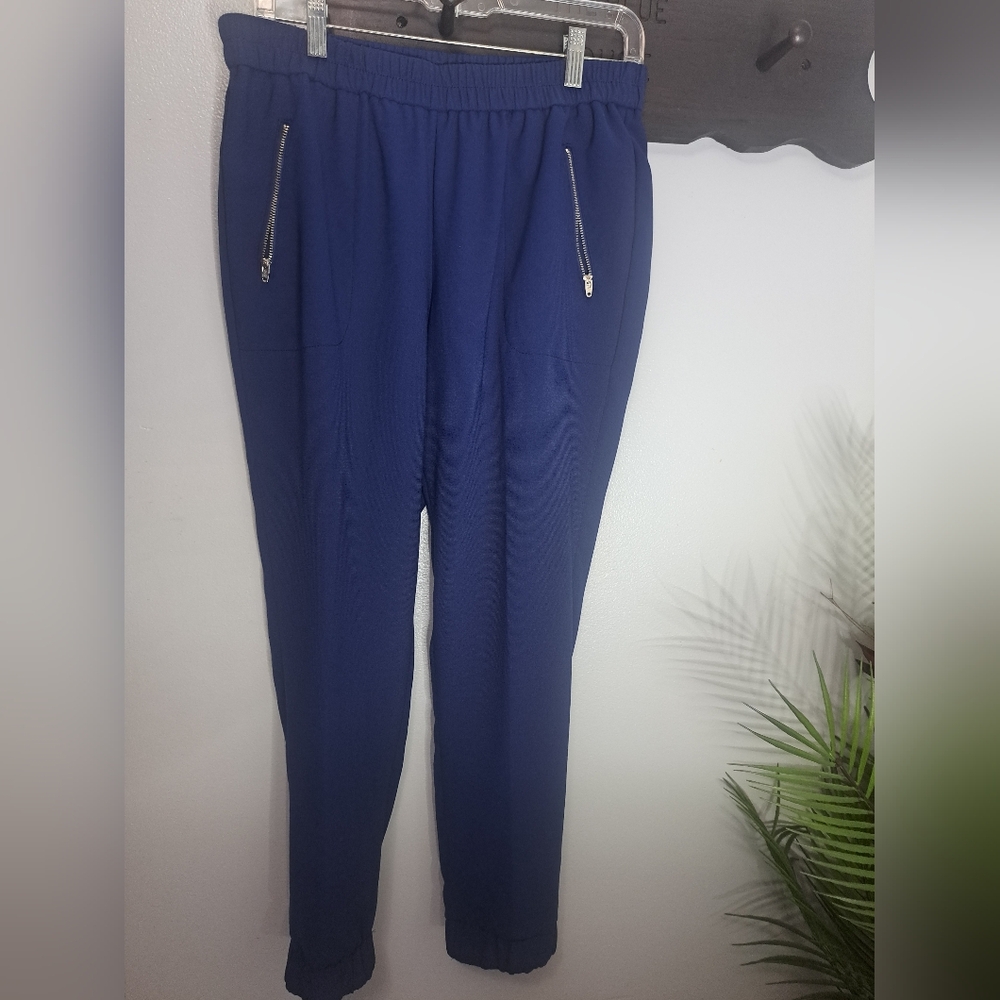 J.Crew Pants Womens 6 Navy Blue Jogger Pull On Ankle Lightweight Pockets Comfy